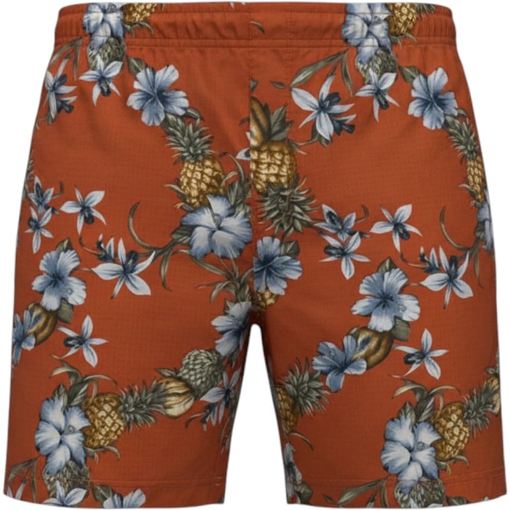 Tommy Bahama Swim Trunks Mens XL Orange Pineapple Floral Ripstop Paradise Nation